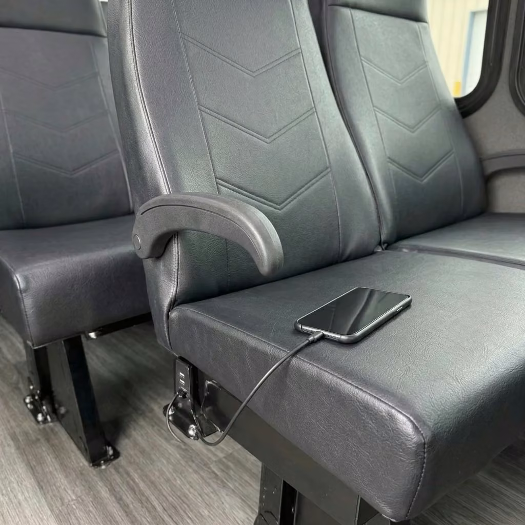 brooklyn center 15 passenger minibus usb charging