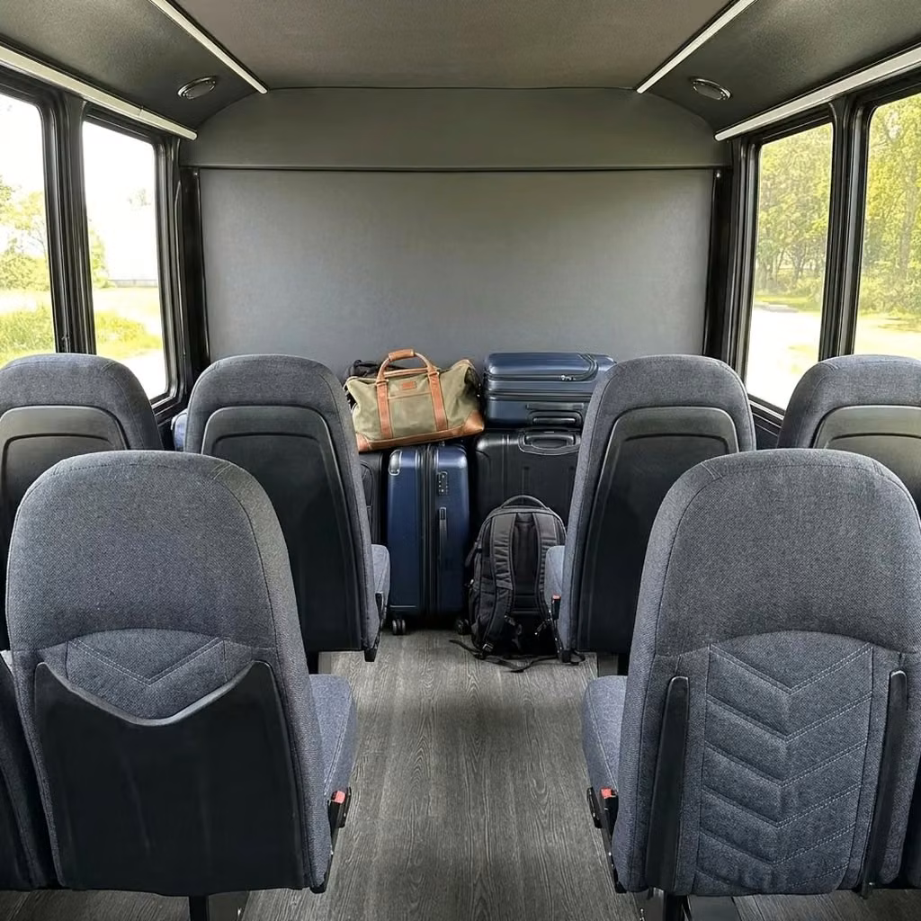 brooklyn center 25 passenger minibus luggage area
