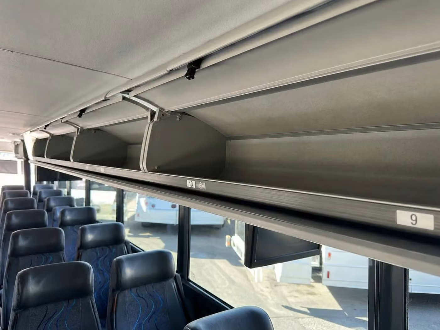 brooklyn center 25 passenger minibus overhead storage