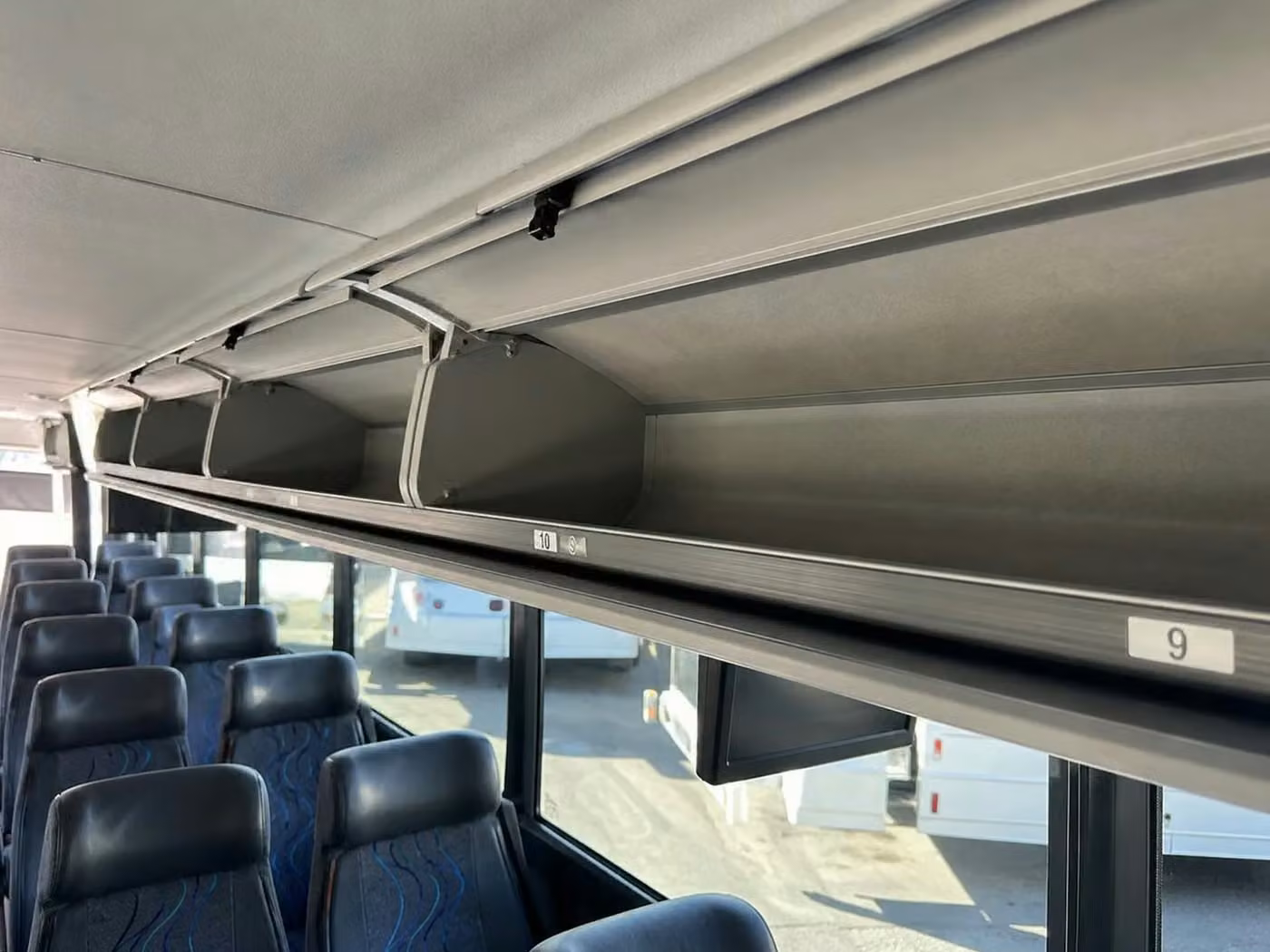 brooklyn center 28 passenger minibus overhead storage