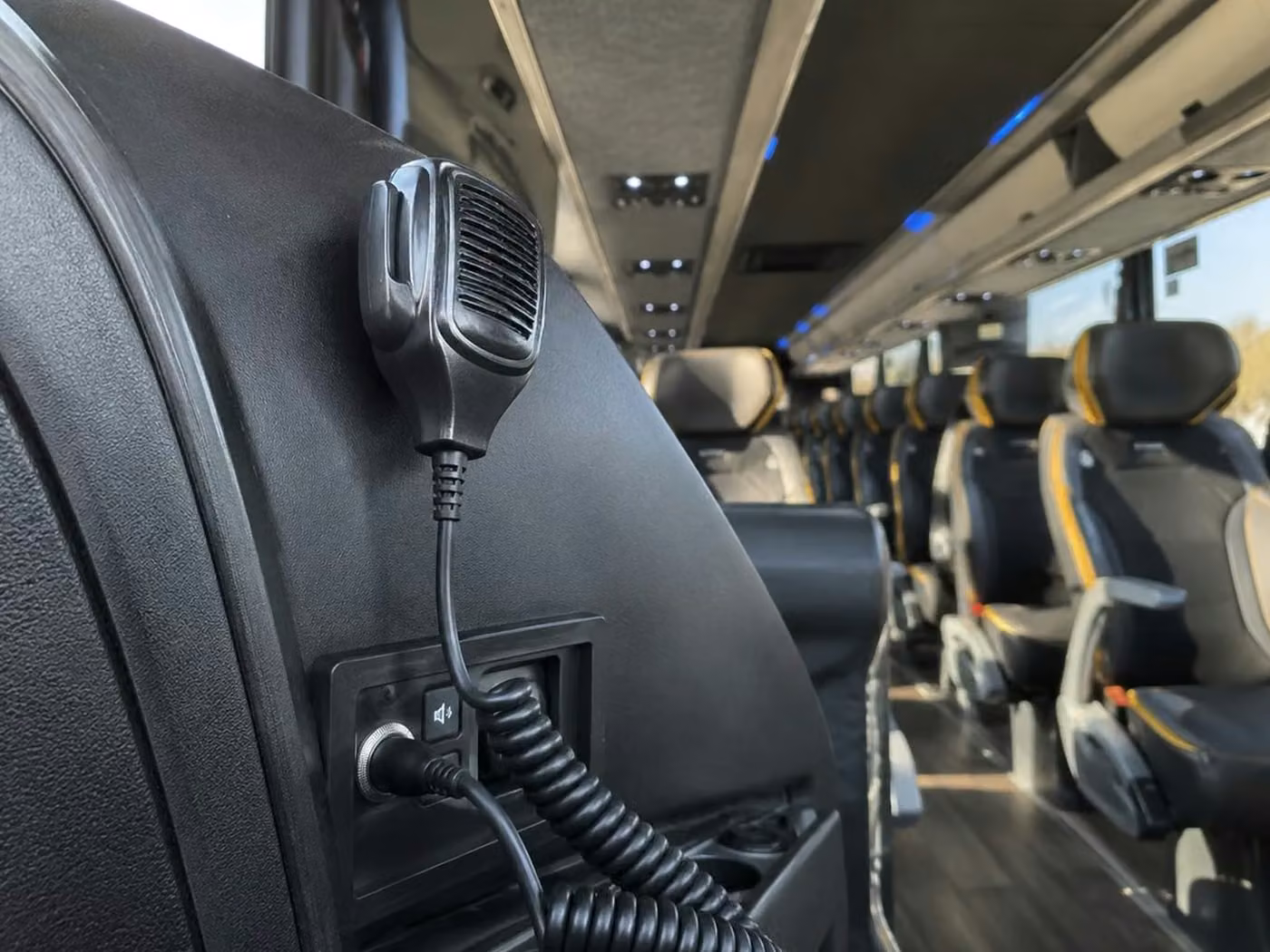 brooklyn center charter bus pa system