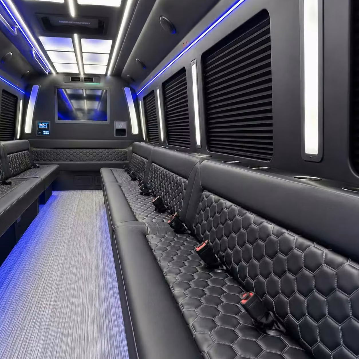 brooklyn center party bus party lighting