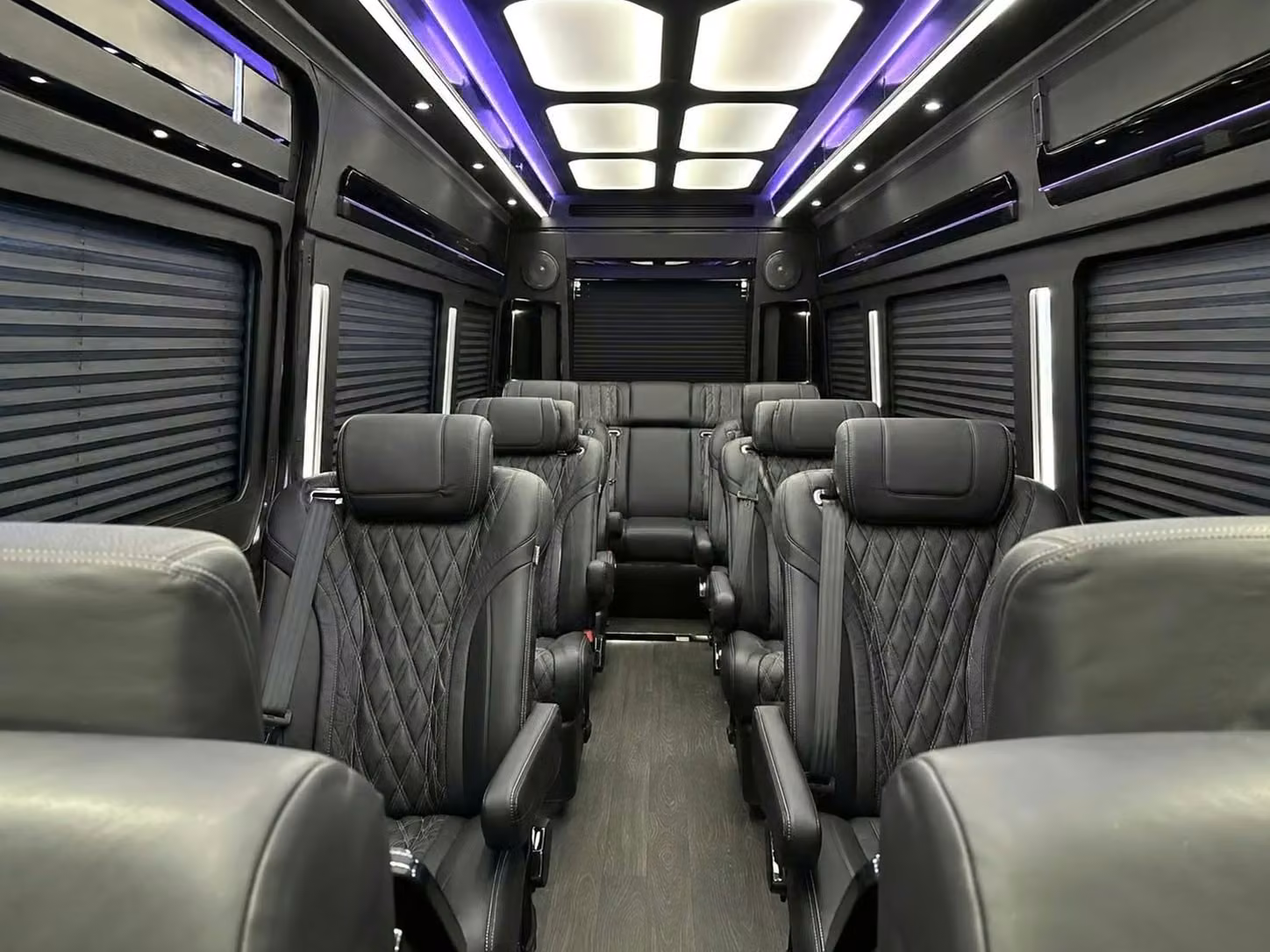 brooklyn center sprinter van rental with driver reclining seats
